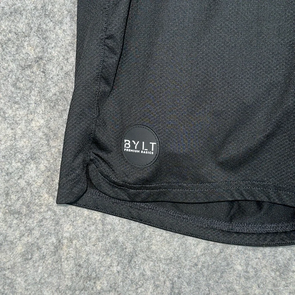 BYLT Shorts Mens Large Black Premium Basics Lined Athletic Gym Mesh 6